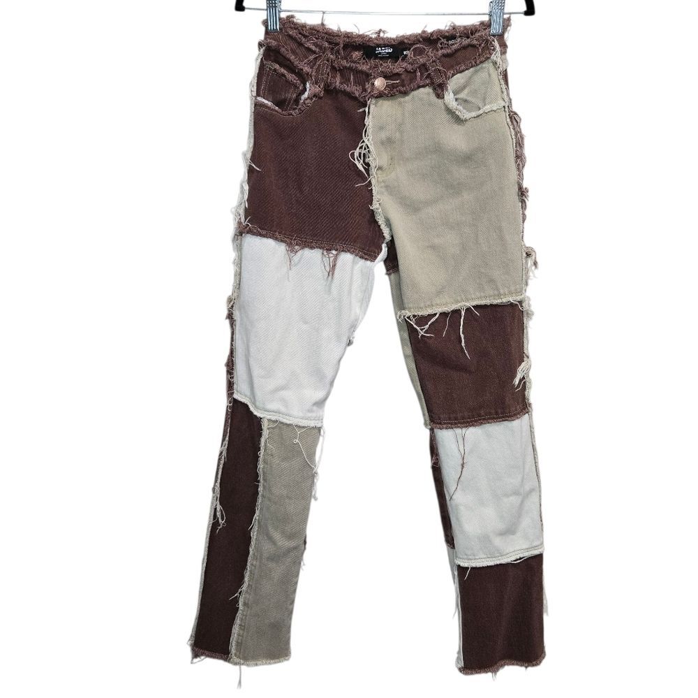 Jaded London Boyfriend Patchwork Jeans - Picture 1 of 6